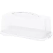 Rotho Boîte de rangement rectangulaire - - 1722501100 - Transparent/Blanc - Polypropylène (PP) - 36 x 16,5 x 16,5 cm