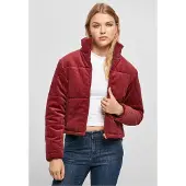 Urban Classics Veste mi-saison 'Corduroy Puffer Jacket' bourgogne