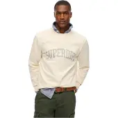 Superdry Sweat-shirt 'Athletic Essentials' bleu fumé / blanc cassé