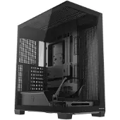 Modecom VOLCANO STELLAR PLUS MIDI NF, boîtier, noir, 4 ventilateurs, façade en mesh, panneau latéral en verre trempé, compatible avec les cartes mères ATX, tour PC
