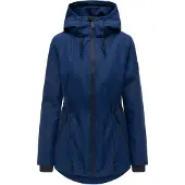 NAVAHOO Parka mi-saison 'Blumentanz 14' bleu foncé / noir