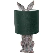 Clayre & Eef Lampe de table Lapin Ø 20x43 cm Marron Vert Polyrésine