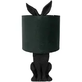 Clayre & Eef Lampe de table Lapin Ø 20x43 cm Noir Vert Plastique