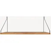 Frama Single Shelf Natural Oak | Black | 27cm x 60cm