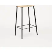 Frama Adam Stool Ottoman Black|Oak | 65cm