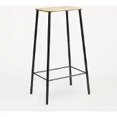 Frama Adam Stool Ottoman Black|Oak | 76cm