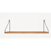 Frama Single Shelf Natural Oak | Black | 20cm x 60cm
