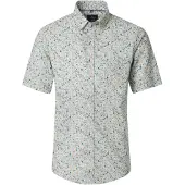 Casa Moda Casual Fit Chemise en lin manches courtes vert