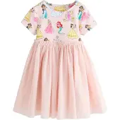 Next Robe bleu clair / jaune / poudre / rose clair