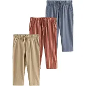 Next Pantalon bleu fumé / rouille / taupe
