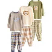 Next Pyjama beige / bleu / taupe / olive