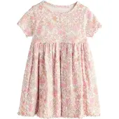 Next Robe beige / écru / marron / rose