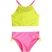 Next Bikini jaune fluo / rose