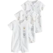 Next Barboteuse / body jaune clair / gris clair / blanc