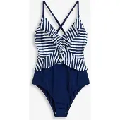 Bonprix Maillot 1 pièce à volants et découpe