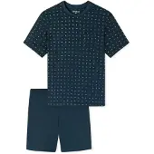 Schiesser Pyjama court ' Comfort Essentials ' bleu foncé