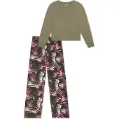 Schiesser Pyjama ' Modern ' jade / rose / noir