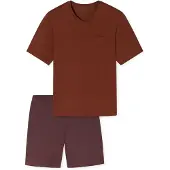 Schiesser Pyjama court ' Comfort Essentials ' rouille / rouge