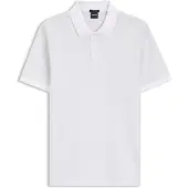 BOSS Polo en coton à motif jacquard