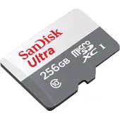 SanDisk Ultra - Carte mémoire flash (adaptateur microSDXC vers SD inclus) - 256 Go - classe 10 - microSDXC UHS-I