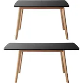 Happy Garden Table extensible HELGA 120 / 160cm noire