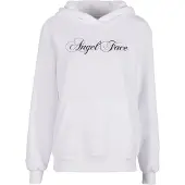Miss Tee Angel Face Fluffy Hoodie Blanc XL Femme