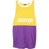 Starter T-Shirt jaune / violet / blanc
