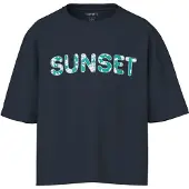 Name it T-Shirt 'NKFVONAYA' marine / turquoise / argent / blanc