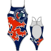 Turbo Scotland Swimsuit Rouge,Bleu L Femme