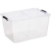 PLAST TEAM Boîte de rangement HOME BOX FLEX 50 litres transparente