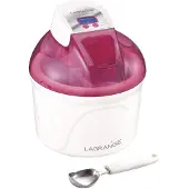 Lagrange 409001, Sorbetière traditionnelle, 1,5 l, 1 bol/plateau, Rose, Blanc, 45 min, LCD