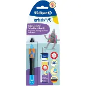 Pelikan Griffix crayon d'apprentissage de l'écriture Neon Black pour gauchers, zone de préhension (HB, 1x)