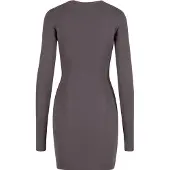 Urban Classics Tb7784 Long Sleeve Short Dress Gris S Femme
