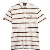 Superdry Lightweight Stripe Short Sleeve Polo Blanc S Homme