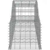 vidaXL Gabions 15 pcs voûtés 300x50x40/60 cm fer galvanisé