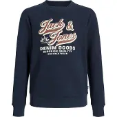 Jack & Jones Junior Sweat bleu nuit / rouille / blanc