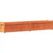 vidaXL Jardinière cire marron 180x31x31 cm bois de pin massif