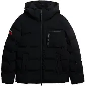 Superdry pour homme. MS110188A Ski Sports Washed Jacket noir (L), Casuel, Polyester, Neige