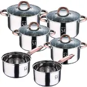 San Ignacio Ensemble De Casseroles Acier Inoxydable 10 Pièces