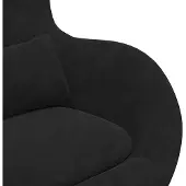 vidaXL Fauteuil œuf Noir 63 x 73 x 90 cm Velours