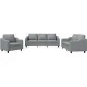 vidaXL Ensemble de canapés 3 pièces avec coussins Tissu gris clair