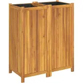 vidaXL Jardinière avec doublure 84x42x100 cm bois massif d'acacia