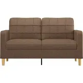 vidaXL Canapé à 2 places Marron 140 cm Tissu