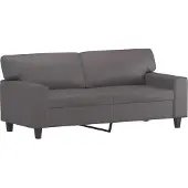 vidaXL Canapé 2 places Gris 140 cm Similicuir