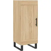 vidaXL Highboard chêne Sonoma 34,5x34x180 cm Matériau dérivé du bois