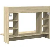 vidaXL Bureau mural chêne Sonoma 105x48x75 cm bois composite