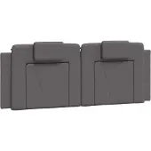 vidaXL Coussin de tête de lit "Viana" Gris 160 cm Similicuir