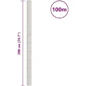 vidaXL Membrane anti-mauvaises herbes blanc 2x100 m PP