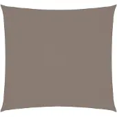 vidaXL Voile de parasol tissu oxford carré 7x7 m taupe