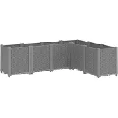 vidaXL Jardinière bleu gris 160x160x53 cm PP